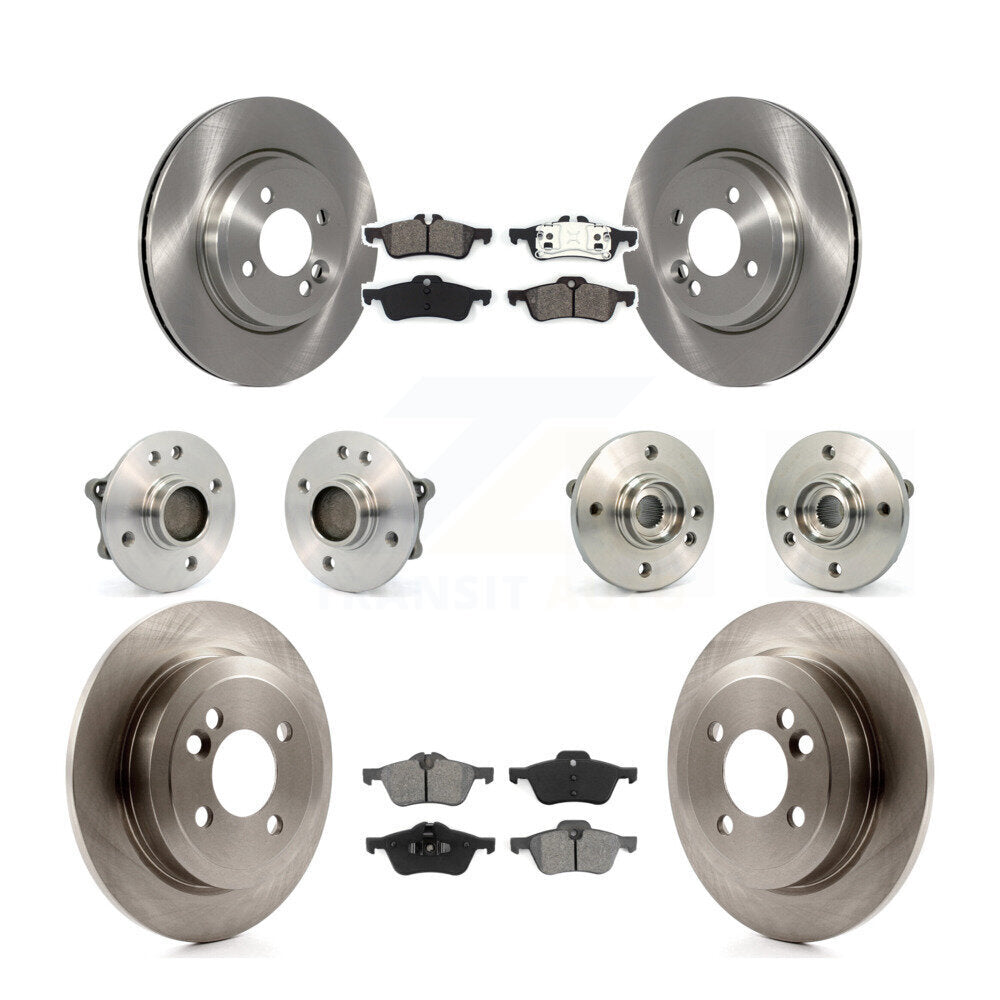 Hub Bearings Disc Brake Rotors And Pads Front Rear Kit (10Pc) For Mini Cooper