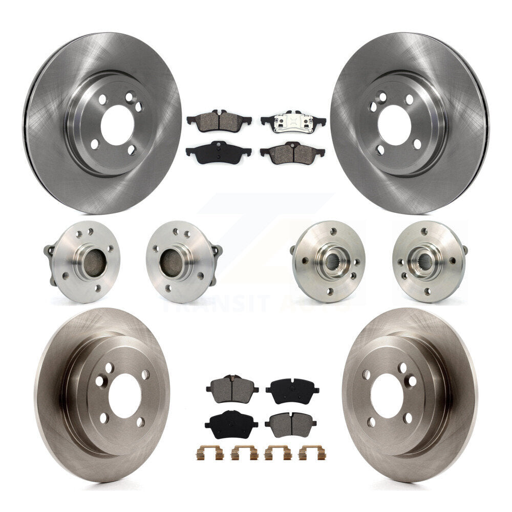 Hub Bearings Disc Brake Rotors And Pads Front Rear Kit (10Pc) For Mini Cooper