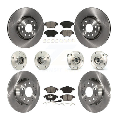 Hub Bearing Disc Brake Rotor Pad Front Rear Kit (10Pc) For Volkswagen Beetle GTI