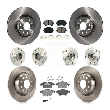 Hub Bearing Brake Rotor Pads Front Rear Kit (10Pc) For Volkswagen Tiguan Audi Q3