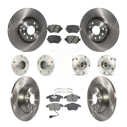 Hub Bearing Disc Brake Rotor And Pad Front Rear Kit (10Pc) For 2016-2018 Audi Q3
