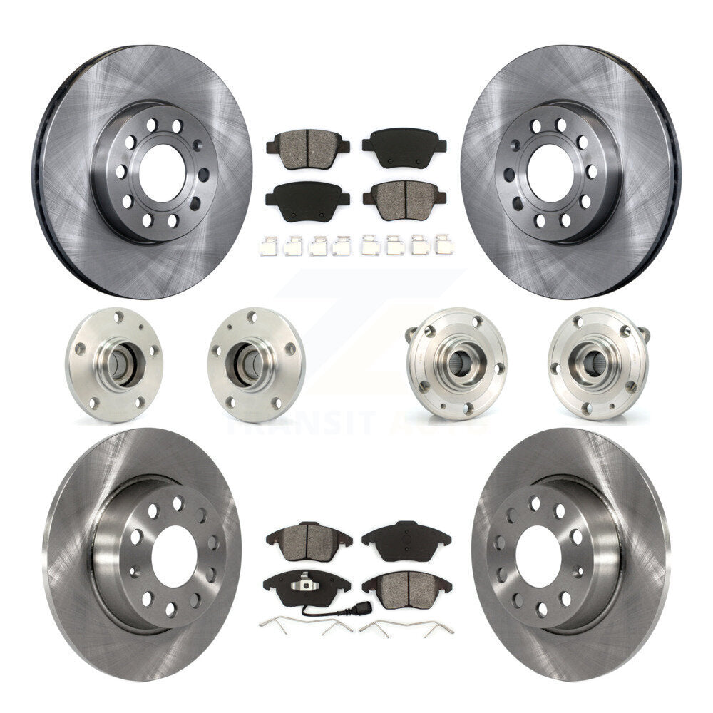 Hub Bearing Disc Brake Rotor And Pad Front Rear Kit (10Pc) For Volkswagen Beetle