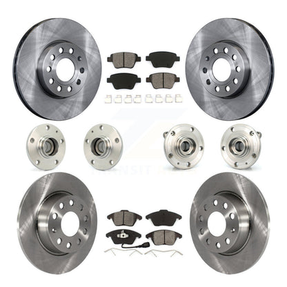 Hub Bearing Disc Brake Rotor And Pad Front Rear Kit (10Pc) For Volkswagen Beetle
