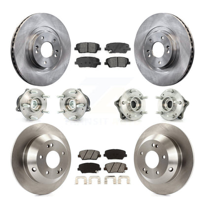 Hub Bearing Brake Rotor Pads Front Rear Kit (10Pc) For 2014-2015 Kia Sorento FWD