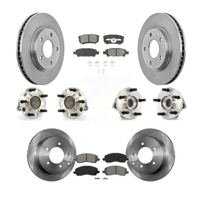 Hub Bearings Disc Brake Rotors And Pads Front Rear Kit (10Pc) For Dodge Caliber