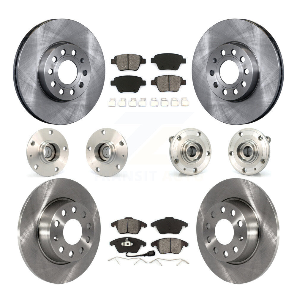 Hub Bearing Disc Brake Rotor And Pad Front Rear Kit (10Pc) For Volkswagen Beetle