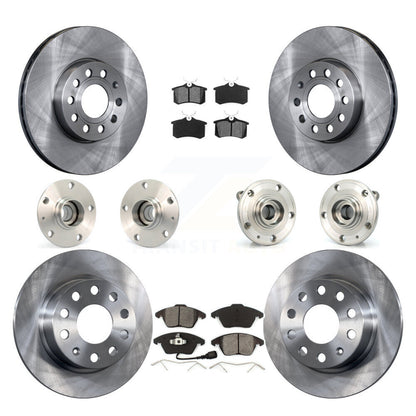 Hub Bearing Disc Brake Rotor And Pad Front Rear Kit (10Pc) For Volkswagen Beetle