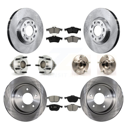 Hub Bearing Assembly Disc Brake Rotor And Pads Front Rear Kit (10Pc) For Mazda 3
