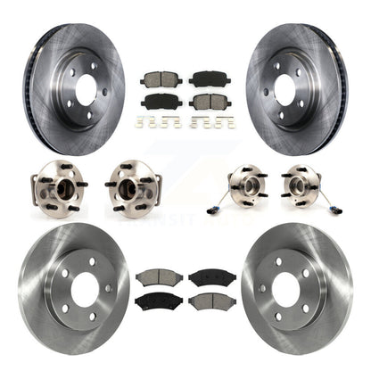 Hub Bearing Brake Rotor And Pad Front Rear Kit (10Pc) For Buick LaCrosse Pontiac