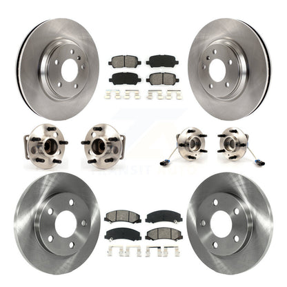 Hub Bearing Brake Rotor & Pad Front Rear Kit (10Pc) For Chevrolet Impala Limited