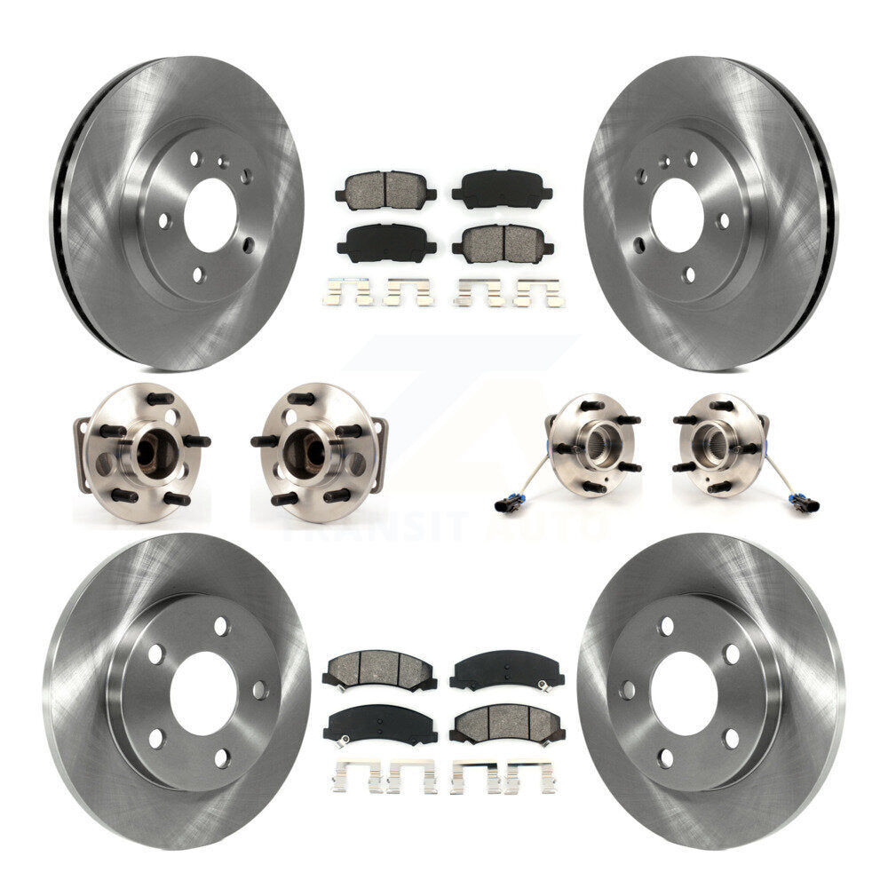 Hub Bearing Brake Rotor & Pad Front Rear Kit (10Pc) For Chevrolet Impala Limited