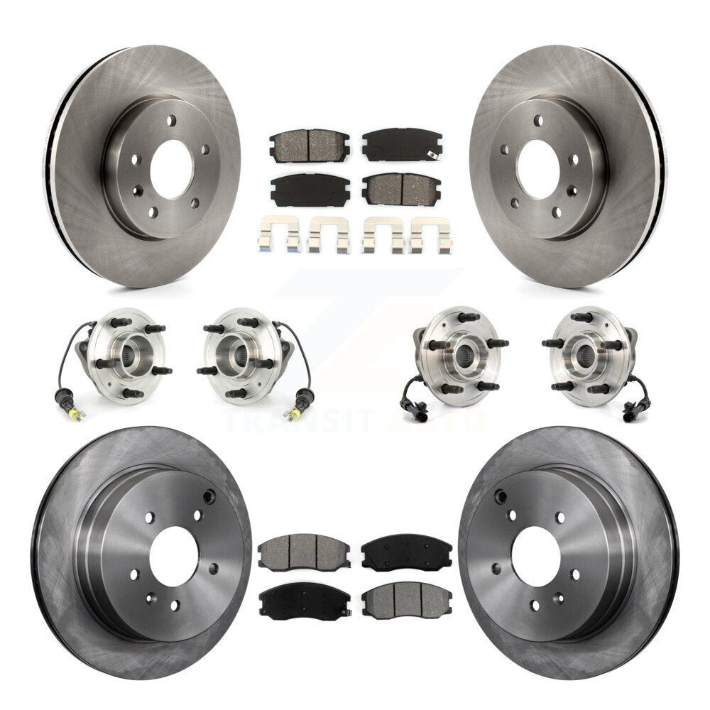 Hub Bearing Brake Rotor Pads Front Rear Kit (10Pc) For Chevrolet Equinox Pontiac