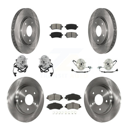 Hub Bearing Brake Rotor Pad Front Rear Kit (10Pc) For Dodge Grand Caravan Town &