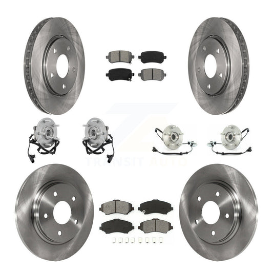 Hub Bearing Brake Rotor Pad Front Rear Kit (10Pc) For Dodge Grand Caravan Town &