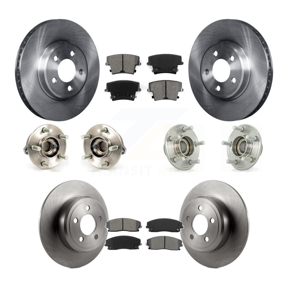 Hub Bearing Brake Rotor Pad Front Rear Kit (10Pc) For Dodge Chrysler 300 Charger