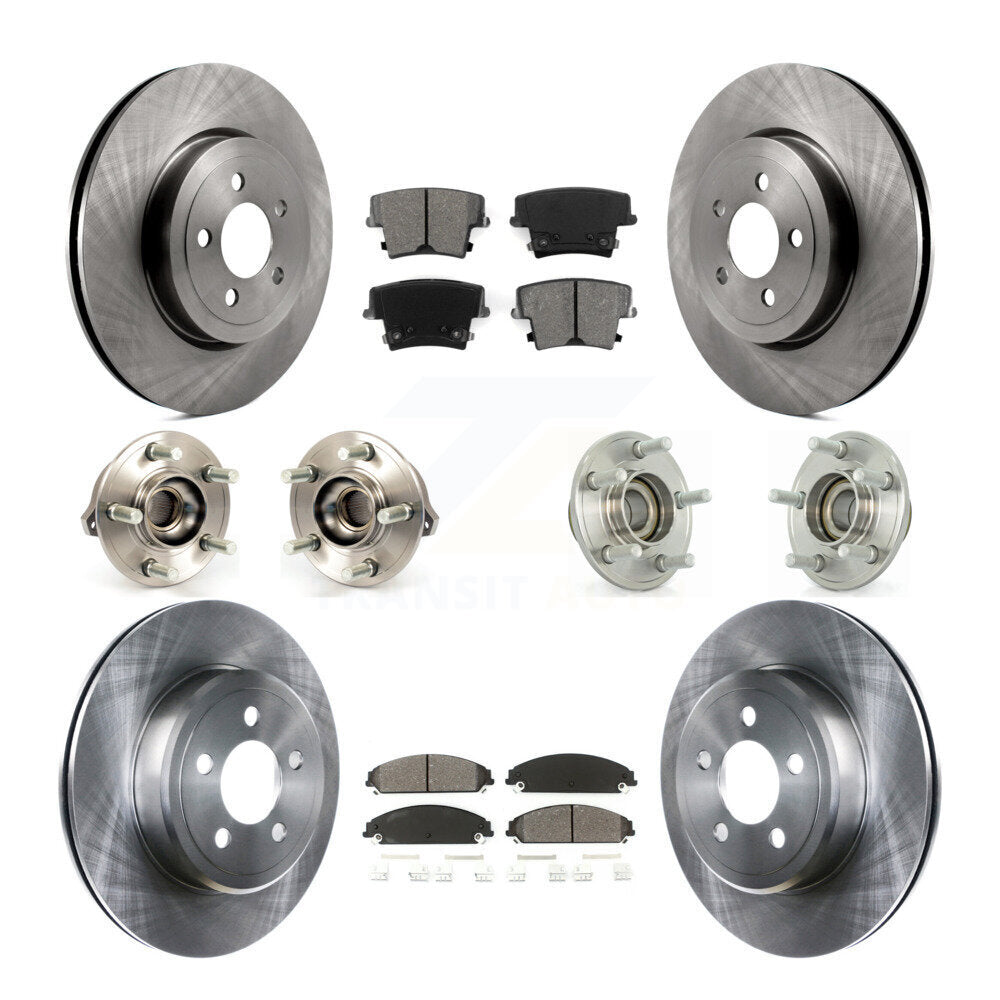 Hub Bearing Brake Rotor Pad Front Rear Kit (10Pc) For Chrysler 300 Dodge Charger