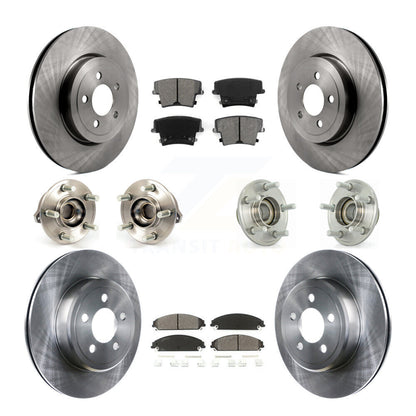 Hub Bearing Brake Rotor Pad Front Rear Kit (10Pc) For Chrysler 300 Dodge Charger