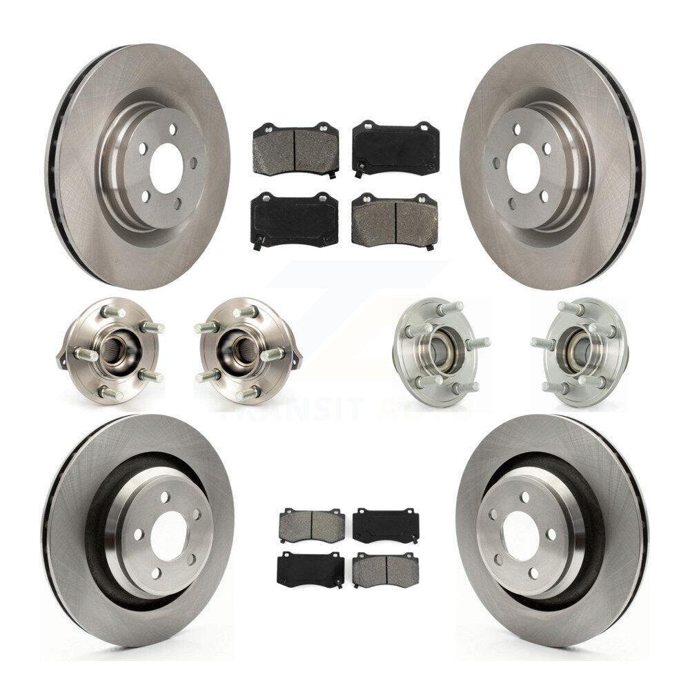 Hub Bearing Brake Rotor Pad Front Rear Kit (10Pc) For Dodge Chrysler 300 Charger