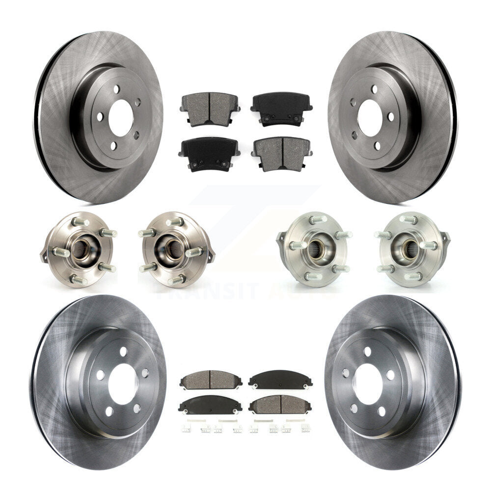 Hub Bearing Brake Rotor Pad Front Rear Kit (10Pc) For Chrysler 300 Dodge Charger
