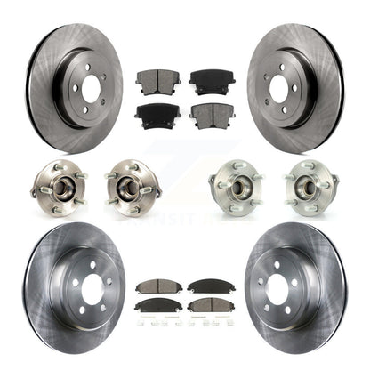 Hub Bearing Brake Rotor Pad Front Rear Kit (10Pc) For Chrysler 300 Dodge Charger