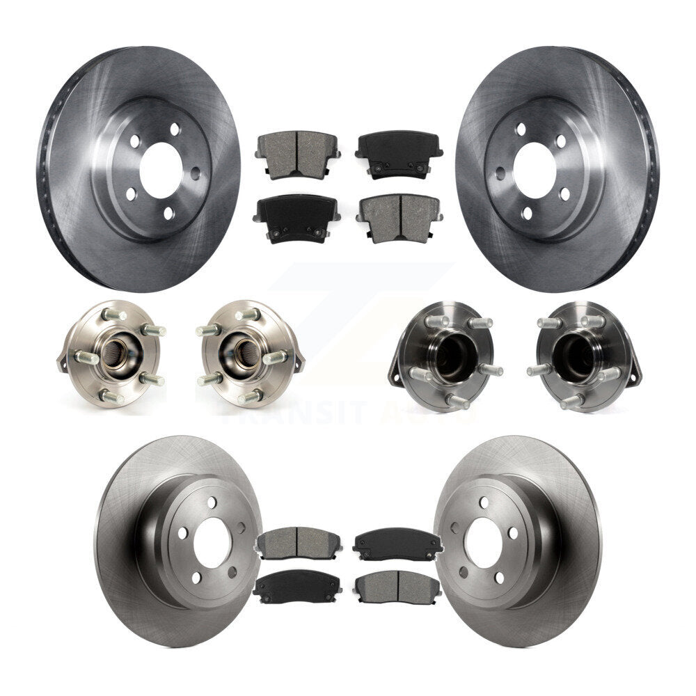 Hub Bearing Brake Rotor Pad Front Rear Kit (10Pc) For Chrysler 300 Dodge Charger