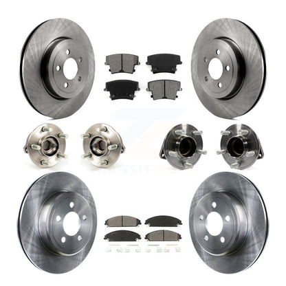 Hub Bearing Disc Brake Rotor & Pads Front Rear Kit (10Pc) For Chrysler 300 Dodge