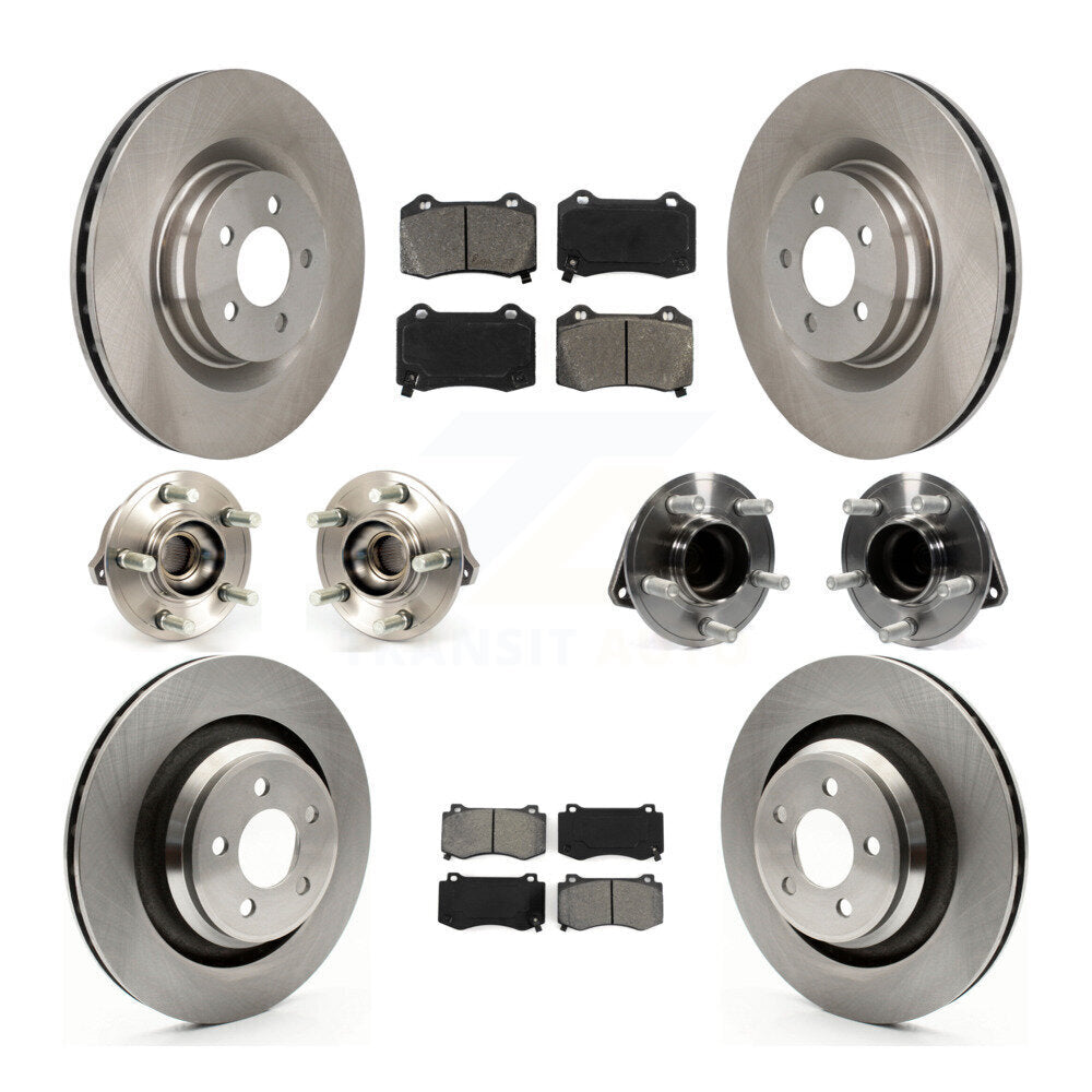 Hub Bearing Brake Rotor Pad Front Rear Kit (10Pc) For Dodge Chrysler 300 Charger