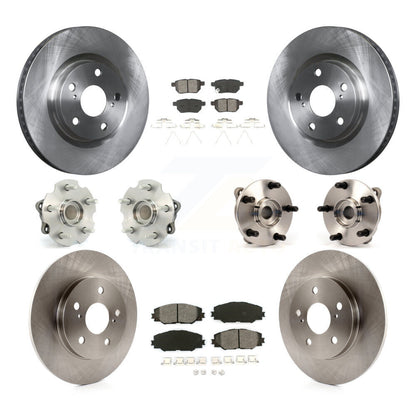 Hub Bearing Brake Rotor & Pads Front Rear Kit (10Pc) For Toyota Corolla iM Scion