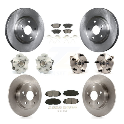 Hub Bearing Assembly Disc Brake Rotor And Pad Front Rear Kit (10Pc) For Scion tC