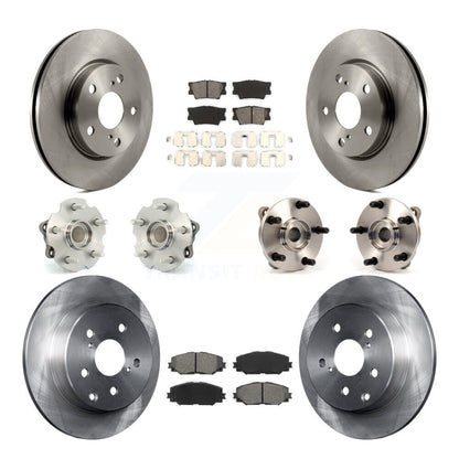 Hub Bearing Brake Rotor & Pad Front Rear Kit (10Pc) For Toyota RAV4 Lexus HS250h