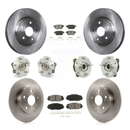 Hub Bearing Assembly Disc Brake Rotor And Pad Front Rear Kit (10Pc) For Scion tC