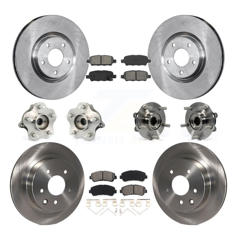 Hub Bearing Brake Rotor Pads Front Rear Kit (10Pc) For 2014 Nissan Juke To 04 14