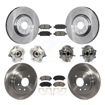 Hub Bearing Brake Rotor Pads Front Rear Kit (10Pc) For 2014 Nissan Juke To 04 14