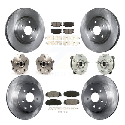 Hub Bearings Disc Brake Rotors And Pads Front Rear Kit (10Pc) For Toyota RAV4
