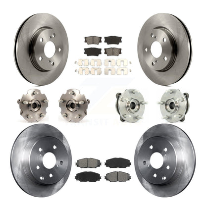 Hub Bearing Brake Rotor & Pads Front Rear Kit (10Pc) For Toyota RAV4 LE with AWD