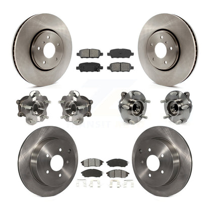 Hub Bearing Brake Rotor And Pad Front Rear Kit (10Pc) For INFINITI FX35 FX37 RWD