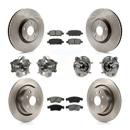 Hub Bearing Disc Brake Rotor And Pads Front Rear Kit (10Pc) For INFINITI G35 Q60