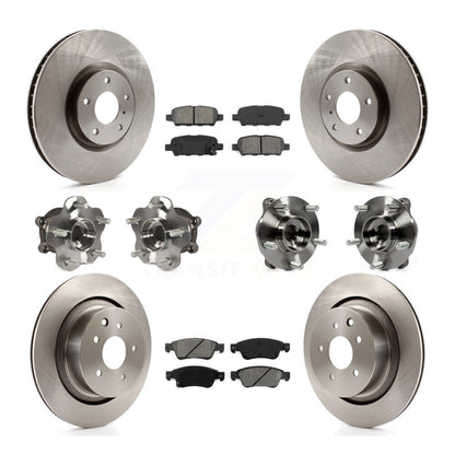 Hub Bearing Disc Brake Rotor And Pads Front Rear Kit (10Pc) For INFINITI G35 Q60