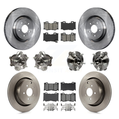 Hub Bearings Disc Brake Rotors And Pads Front Rear Kit (10Pc) For INFINITI FX50