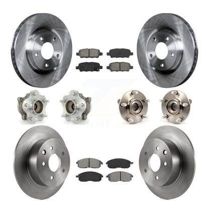 Hub Bearings Disc Brake Rotors And Pads Front Rear Kit (10Pc) For Nissan Sentra