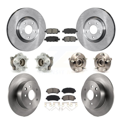 Hub Bearings Disc Brake Rotors And Pads Front Rear Kit (10Pc) For Nissan Sentra