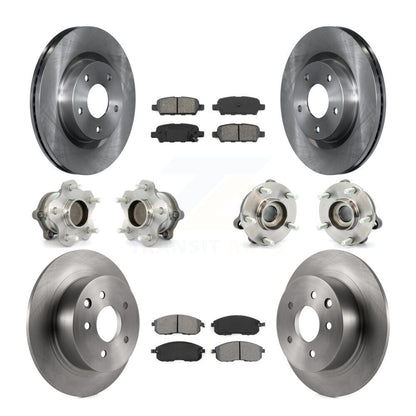 Hub Bearings Disc Brake Rotors And Pads Front Rear Kit (10Pc) For Nissan Altima