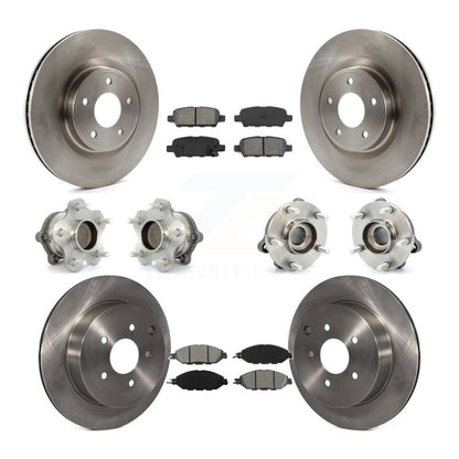 Hub Bearing Brake Rotor & Pad Front Rear Kit (10Pc) For Nissan Pathfinder Murano