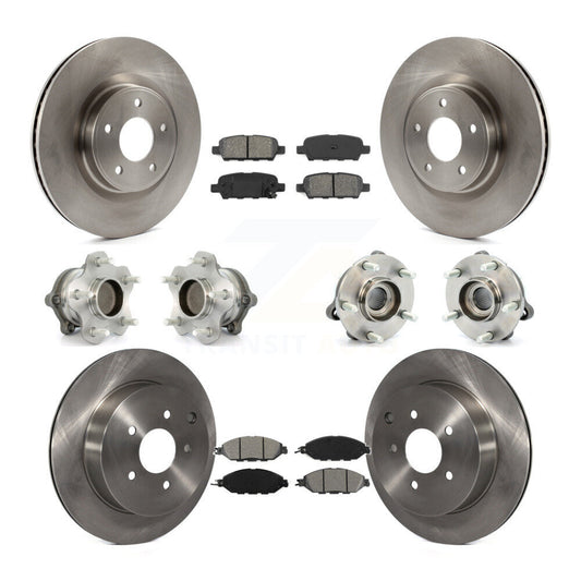 Hub Bearing Brake Rotor & Pad Front Rear Kit (10Pc) For Nissan Pathfinder Murano