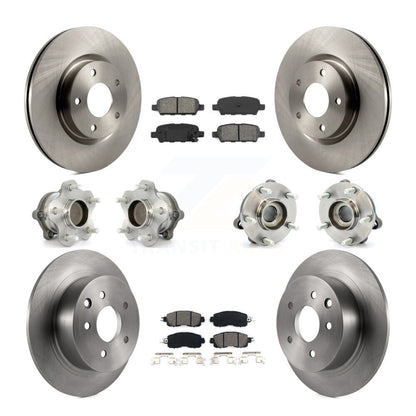 Hub Bearings Disc Brake Rotors And Pads Front Rear Kit (10Pc) For Nissan Altima