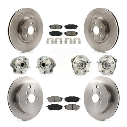 Hub Bearing Disc Brake Rotor Pad Front Rear Kit (10Pc) For Subaru Outback Legacy