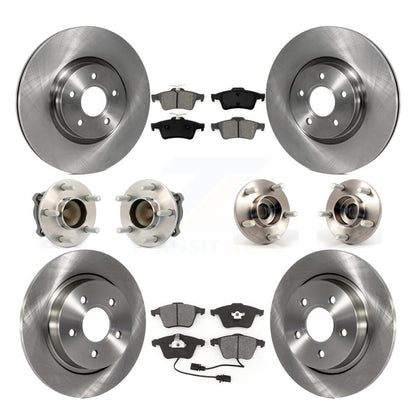 Hub Bearing Disc Brake Rotor And Pad Front Rear Kit (10Pc) For Volvo S40 V50 C70