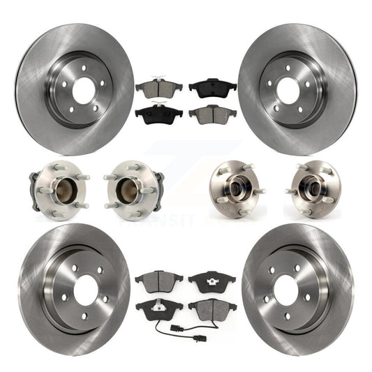 Hub Bearing Disc Brake Rotor And Pad Front Rear Kit (10Pc) For Volvo S40 V50 C70