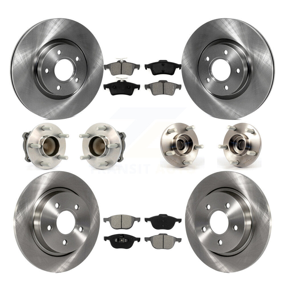 Hub Bearing Disc Brake Rotor Pad Front Rear Kit (10Pc) For Volvo S40 C30 V50 C70