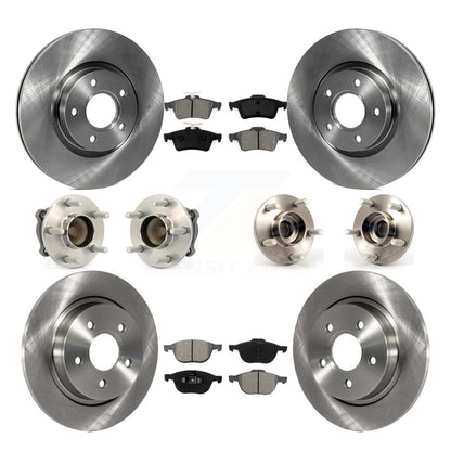 Hub Bearing Disc Brake Rotor Pad Front Rear Kit (10Pc) For Volvo S40 C30 V50 C70